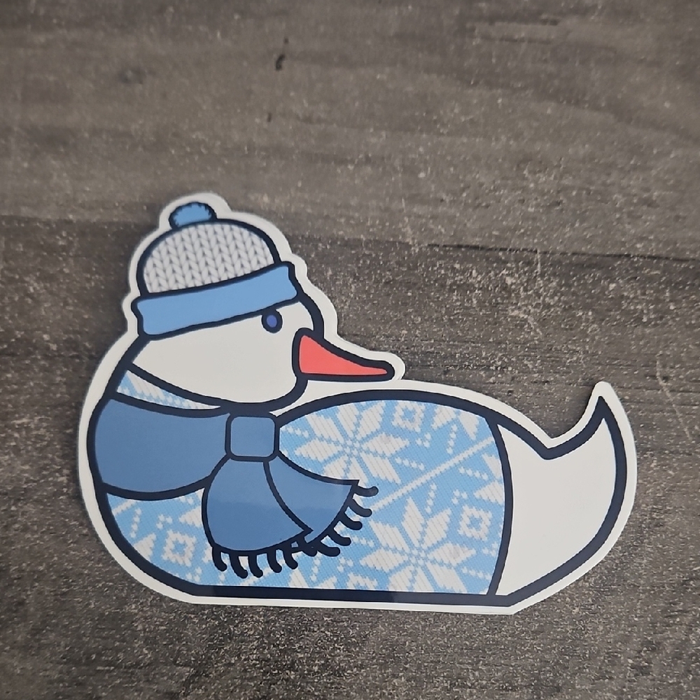 Blue Snowman Sticker